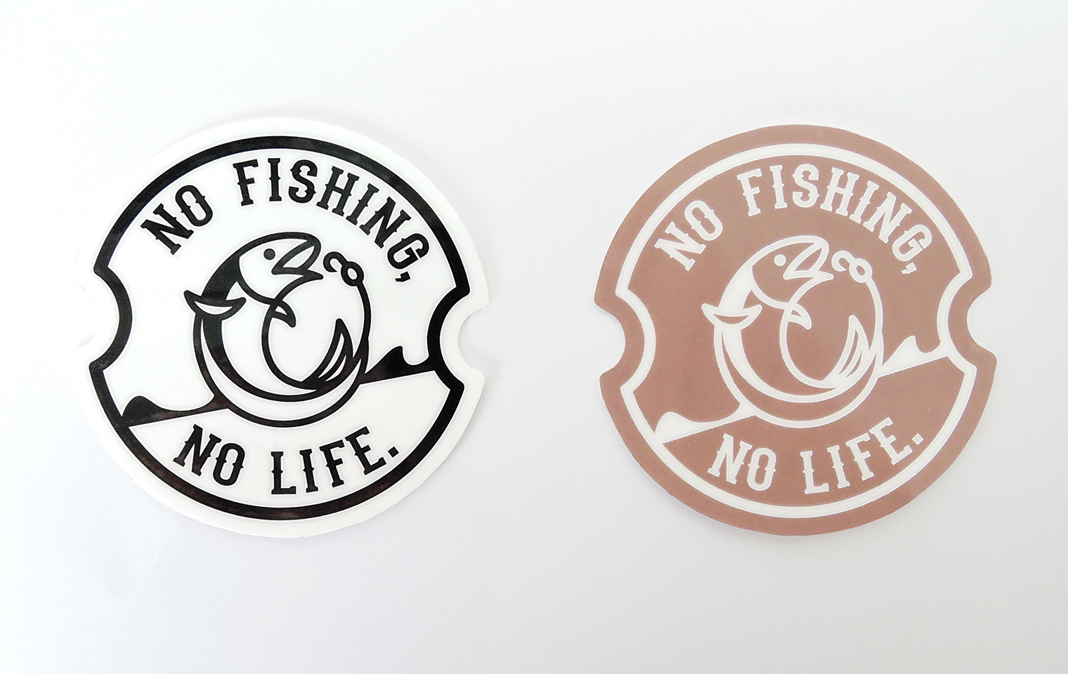 釣りステッカー「NO FISHING, NO LIFE.」2種類