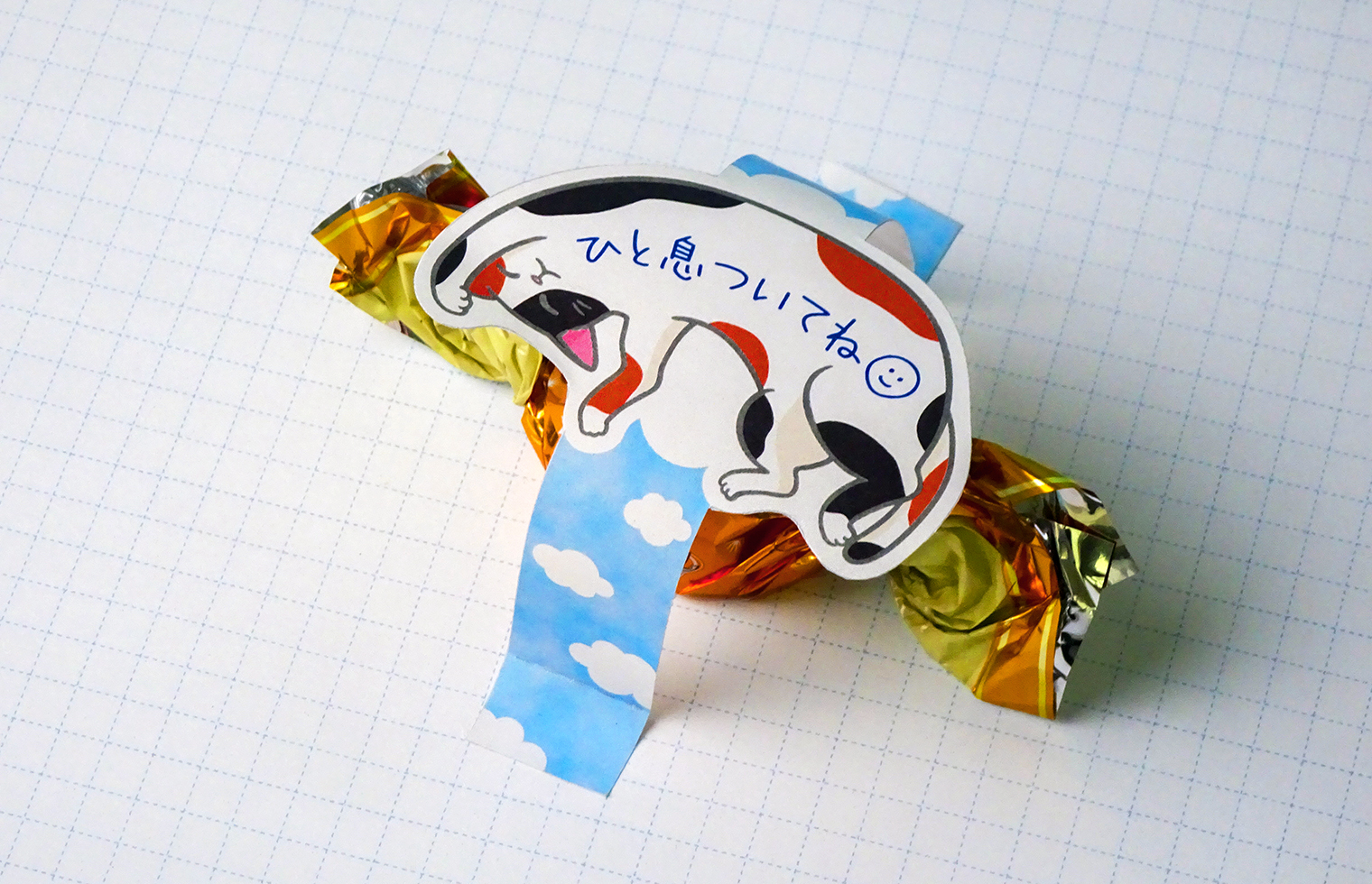 癒しをテーマにデザイン！飛び出すアーチ型で相手にメッセージを伝える付箋